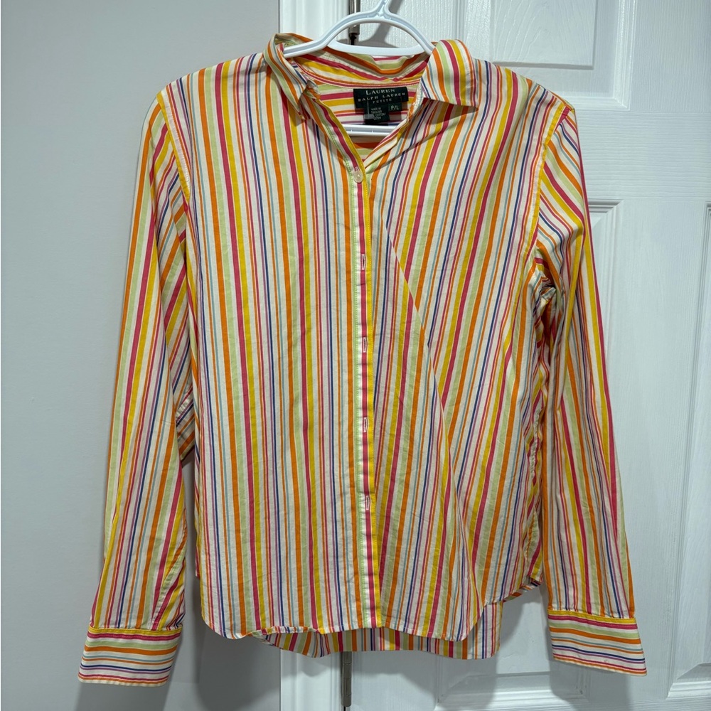 Ralph Lauren Vibrant Striped Button Down Shirt